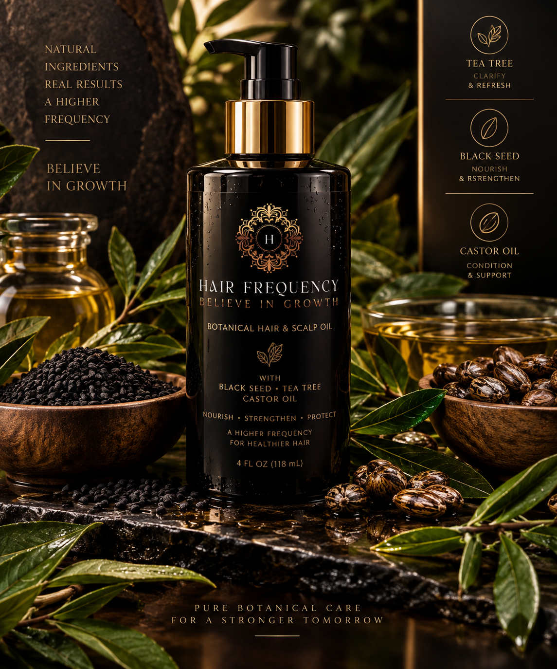 Hair Frequency Rose Botanical Hair and Scalp Oil